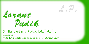 lorant pudik business card